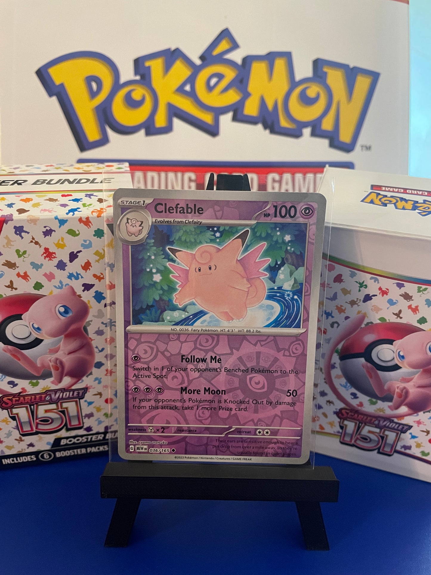 Clefable (Reverse Holo): 151 Scarlet & Violet (36/165)