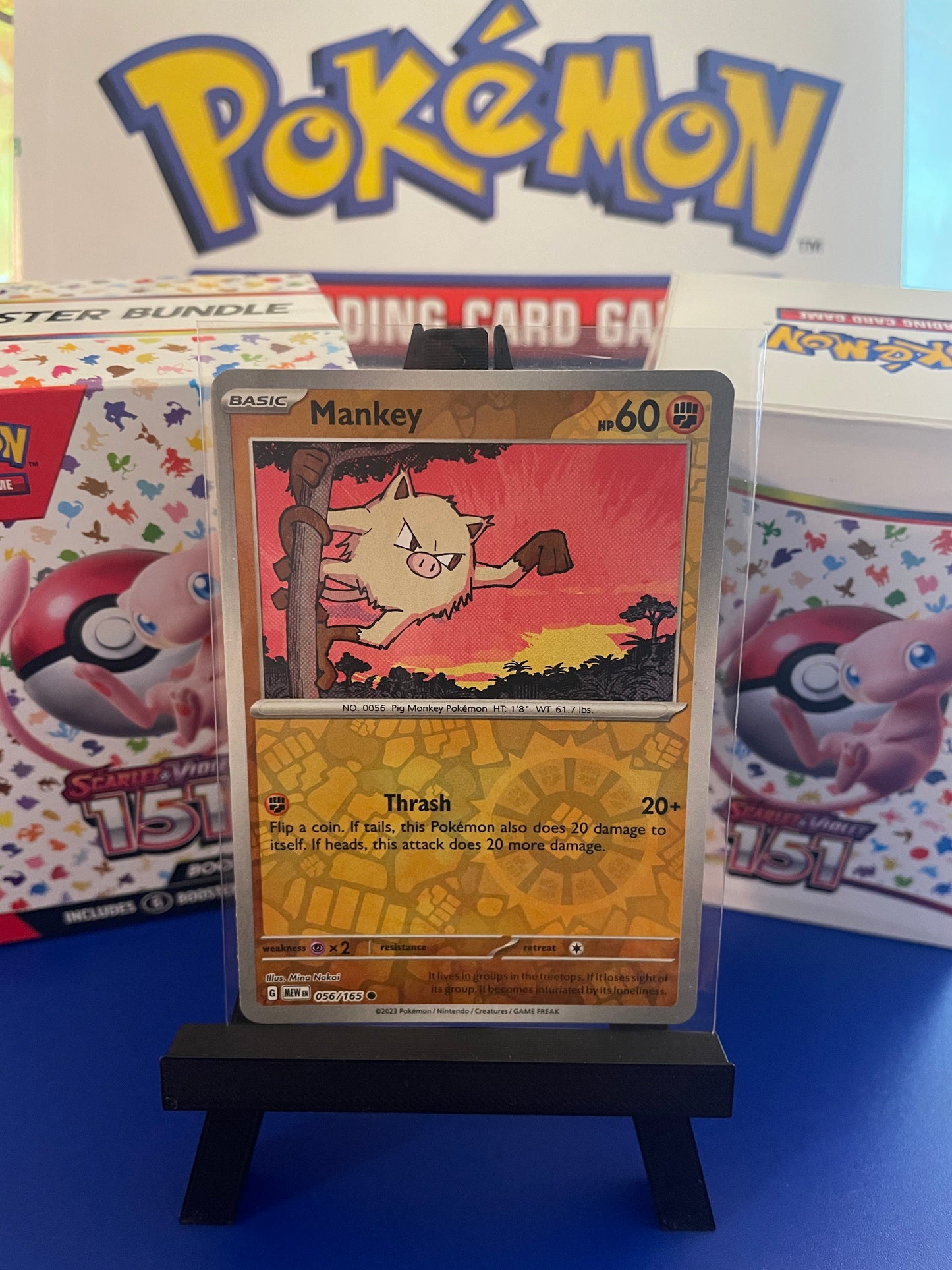 Mankey (Reverse Holo): 151 Scarlet & Violet (56/165)