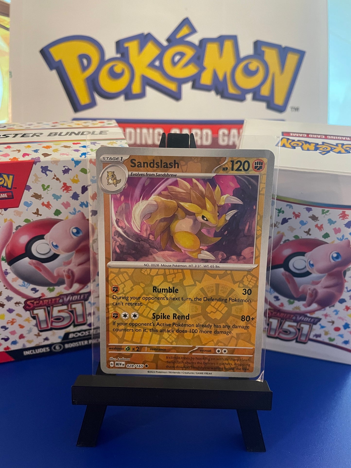 Sandslash (Reverse Holo): 151 Scarlet & Violet (28/165)